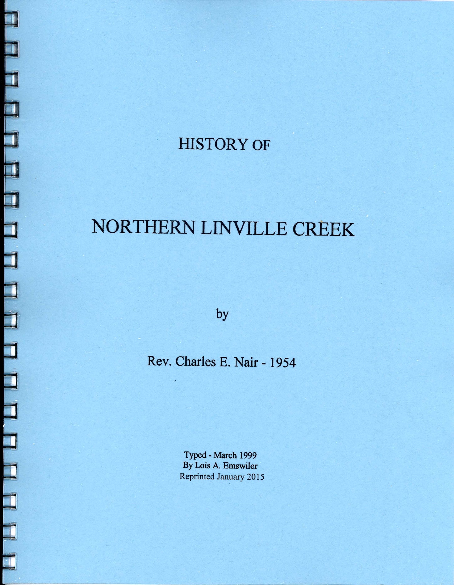 History of Northern Linville Creek (2015 REPRINT)