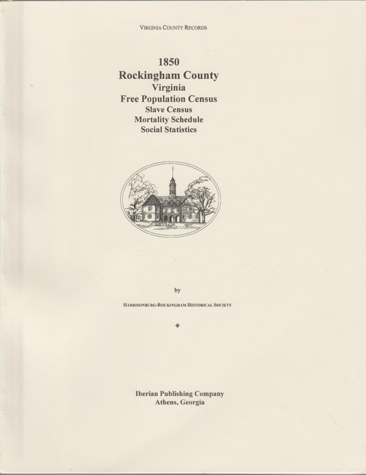 1850 Rockingham Co. Census/Free & Slave Mortality