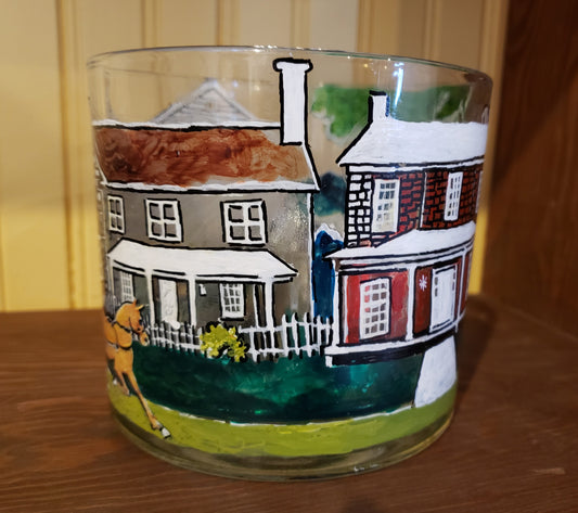 Glass Jar Candle Holder Large - Town of Dayton