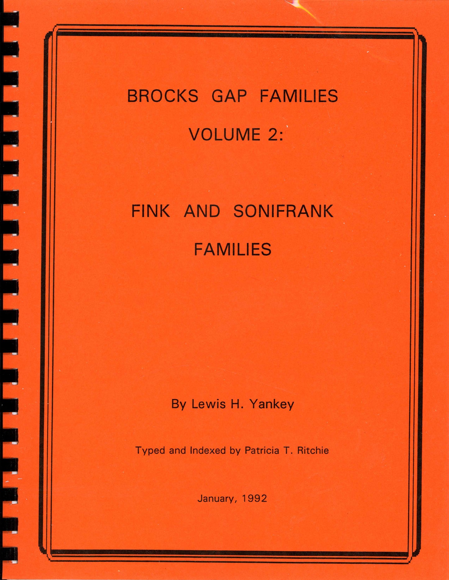 Brocks Gap Families Vol. 2:  Fink And Sonifrank