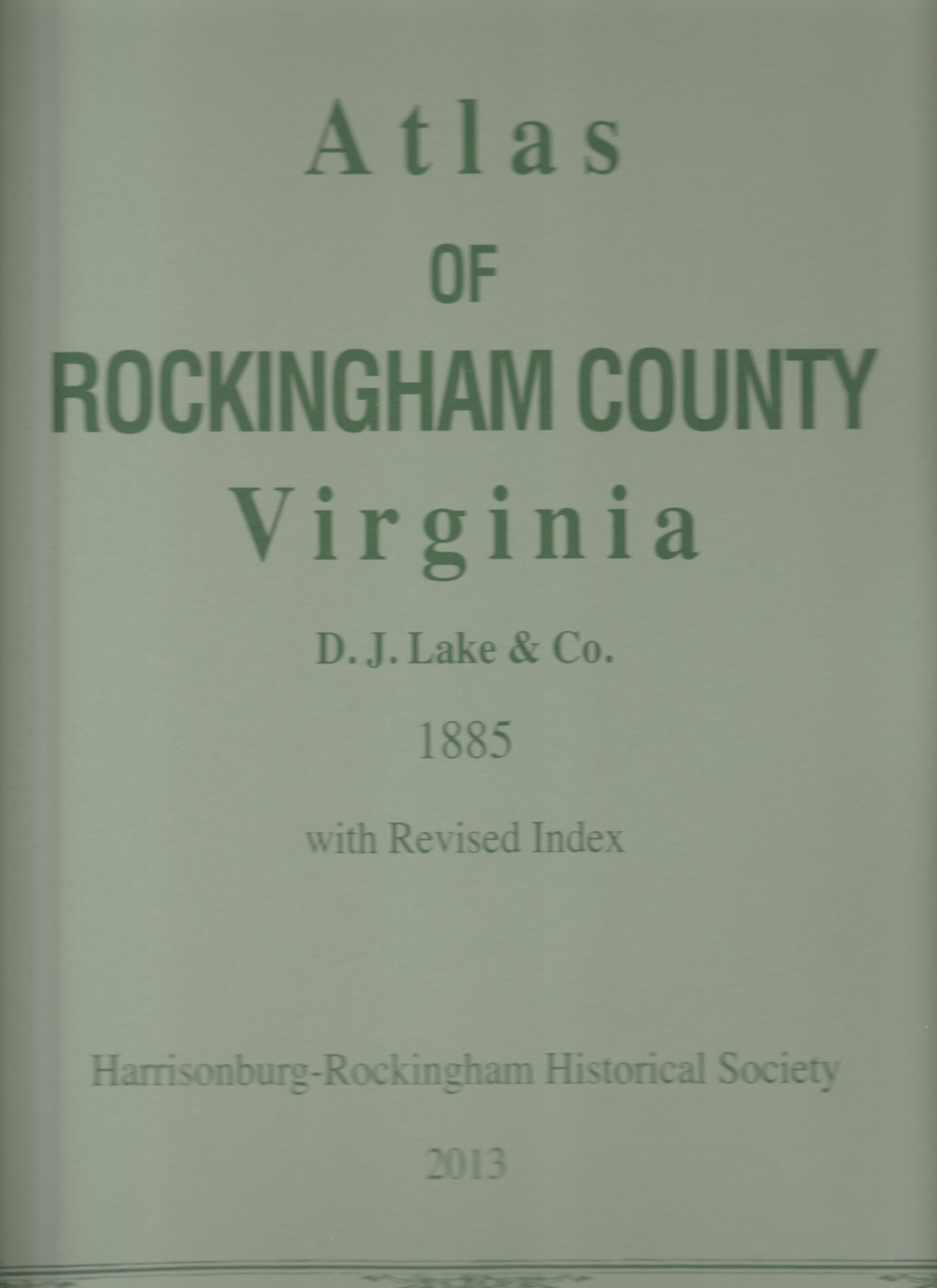 Atlas (1885) of Rockingham County, VA