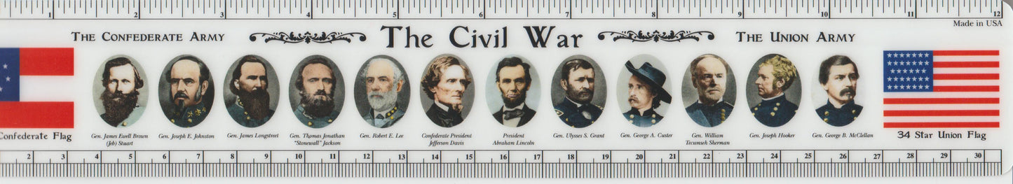 Civil War Generals Ruler