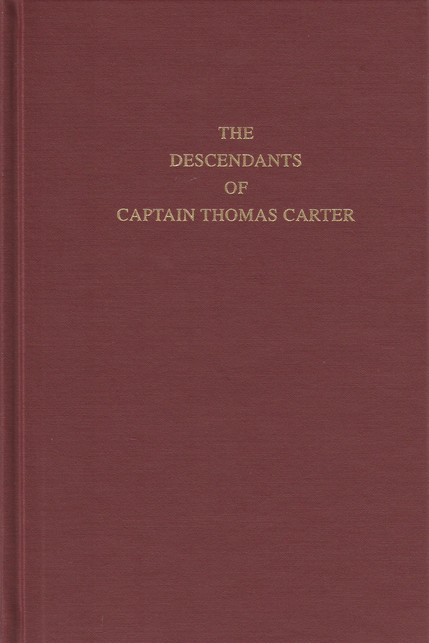 Descendants of Captain Thomas Carter