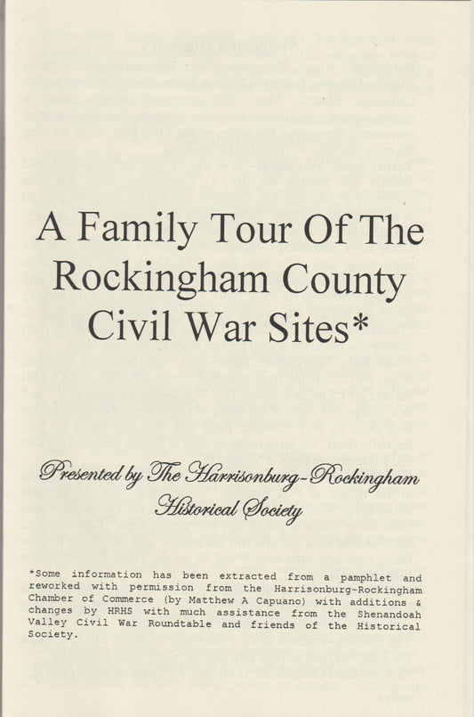 Family Tour of the Rockingham County Civil War Sites, A