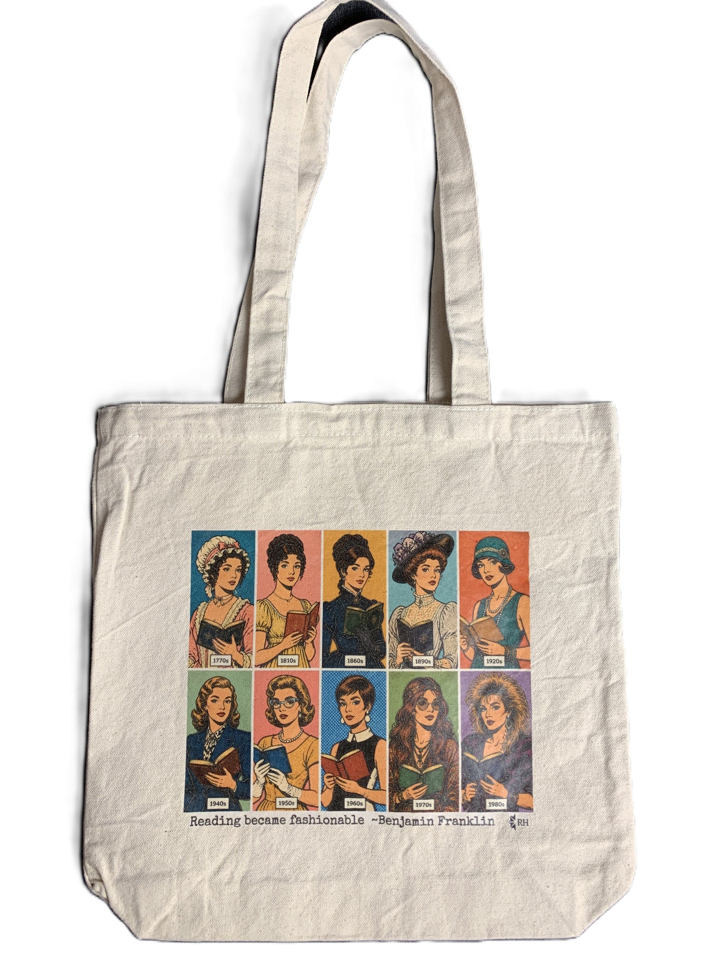 Large Tote Bag - "Reading became fashionable"