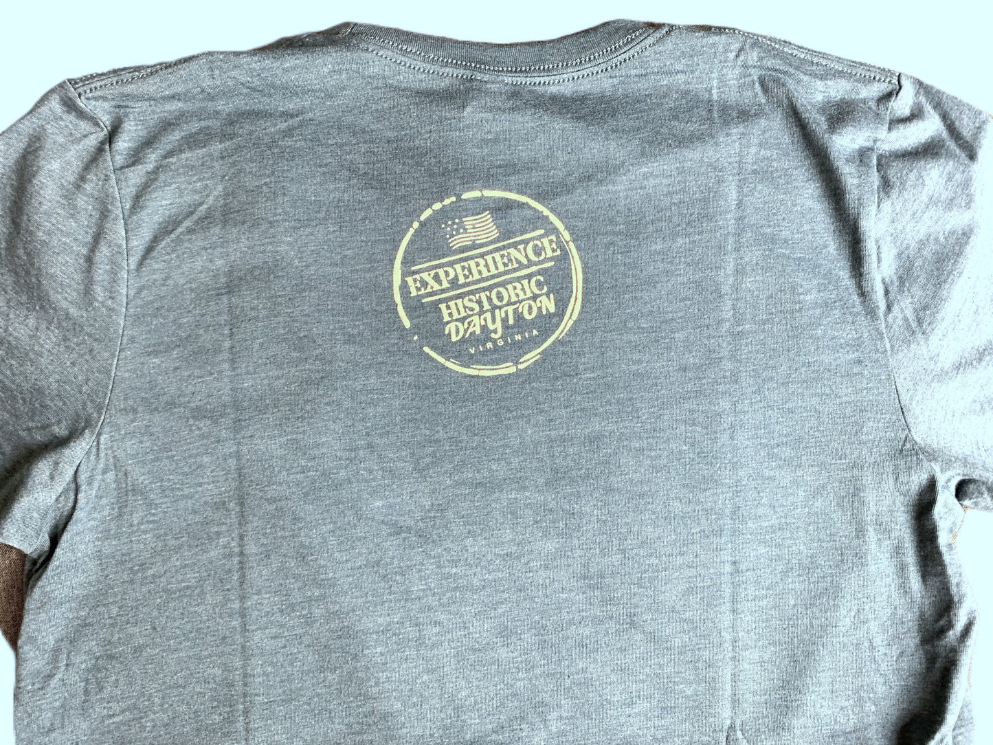 T-shirt "because history matters." Heather Deep Teal