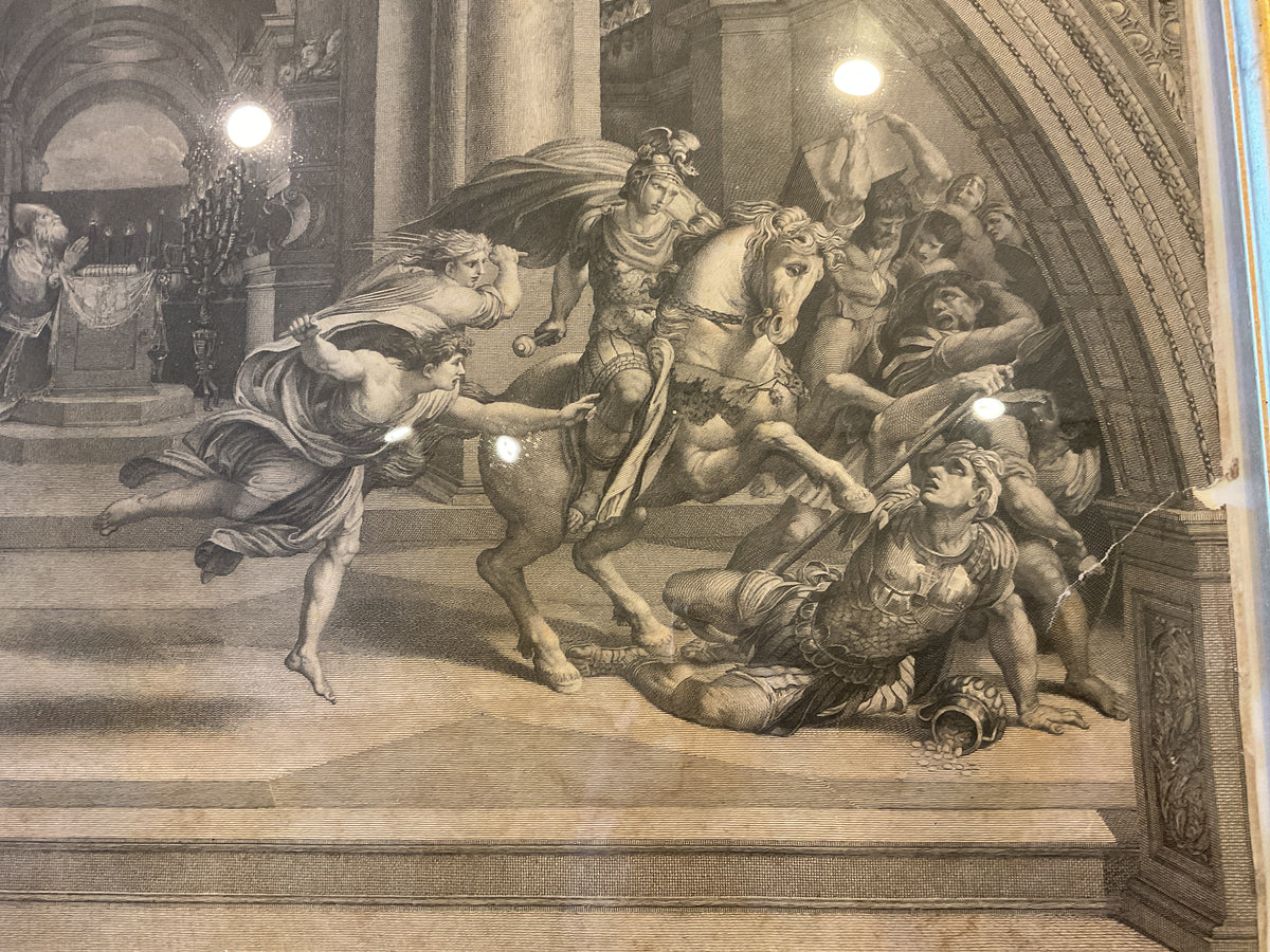 Rare Antique Johannes Volpato print, 1775, framed