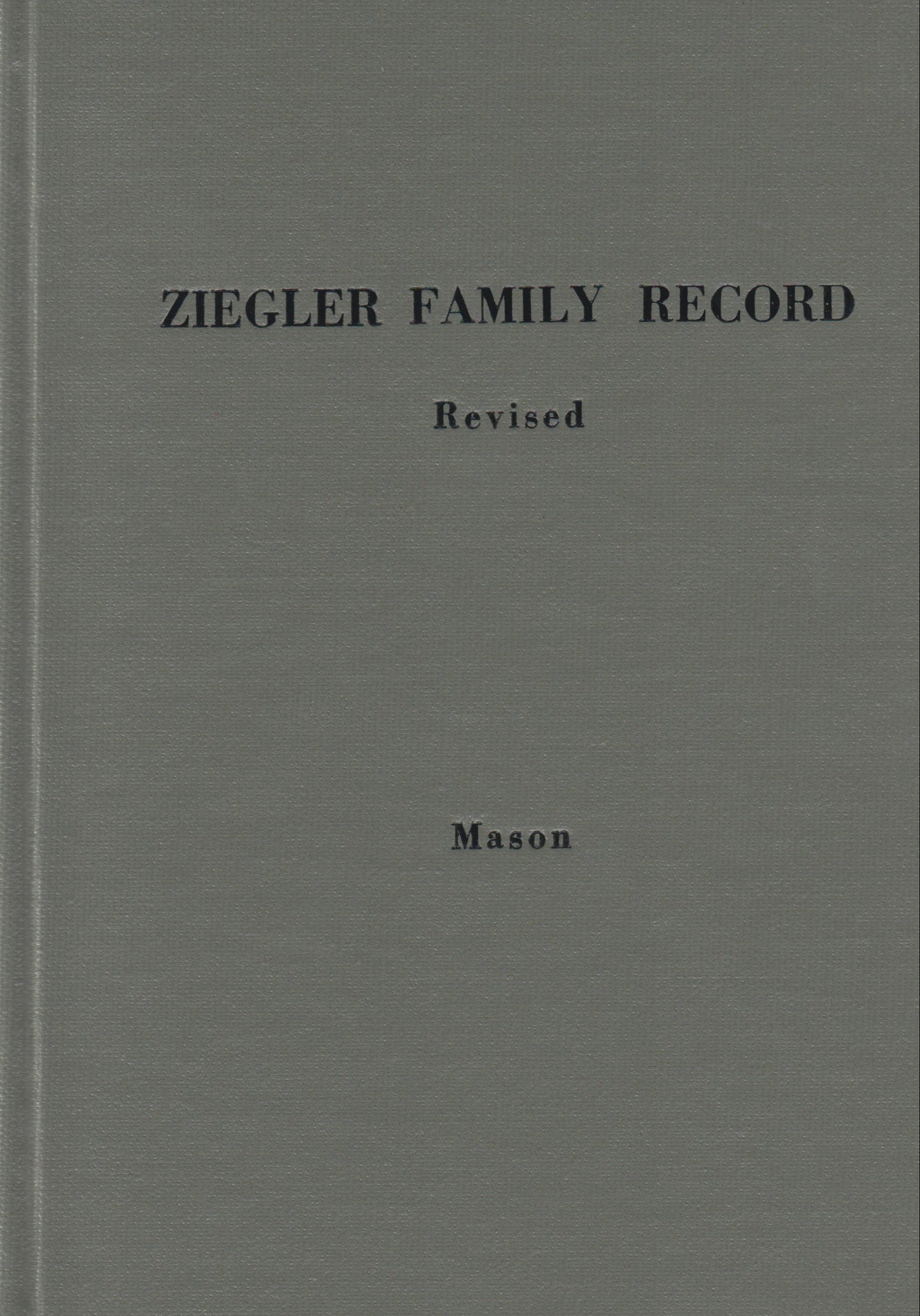 Ziegler Family Record